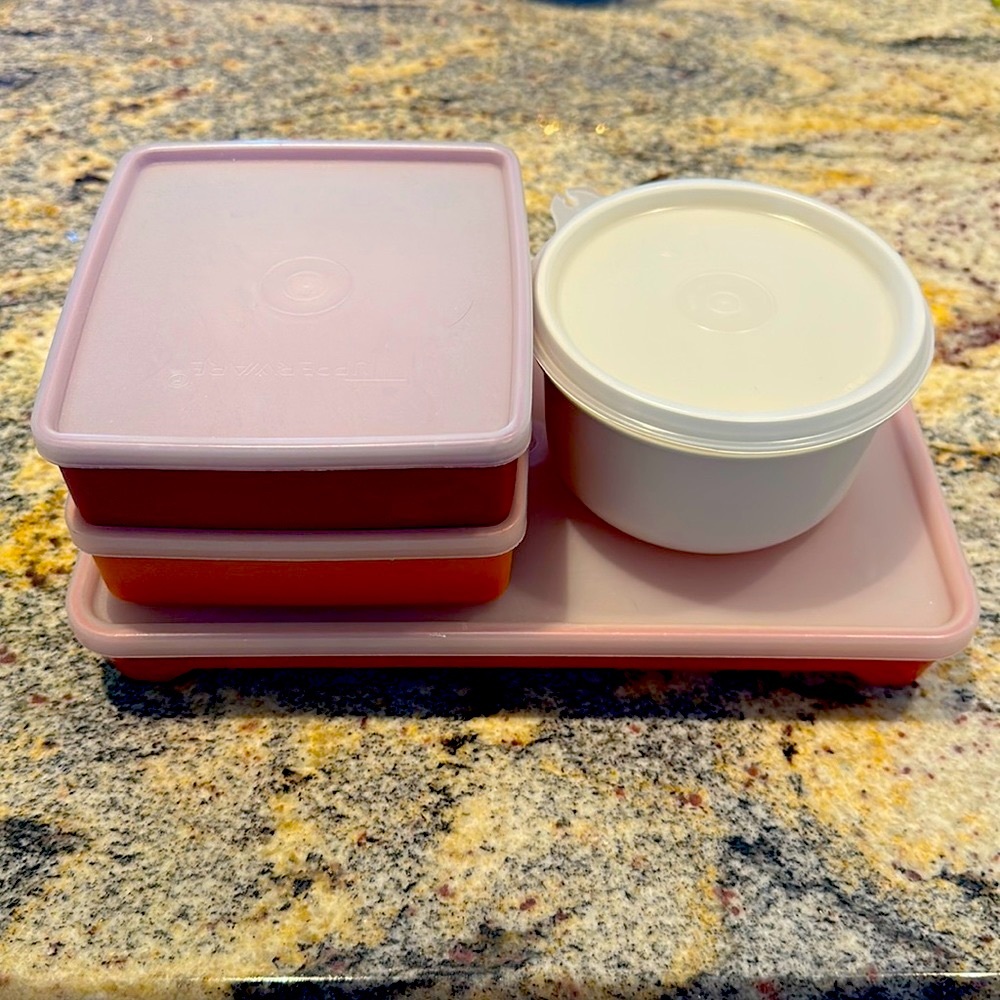 Set of Four Vintage Tupperware Containers